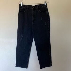 Universal Thread jeans vintage straight women’s 10 ten short black distressed